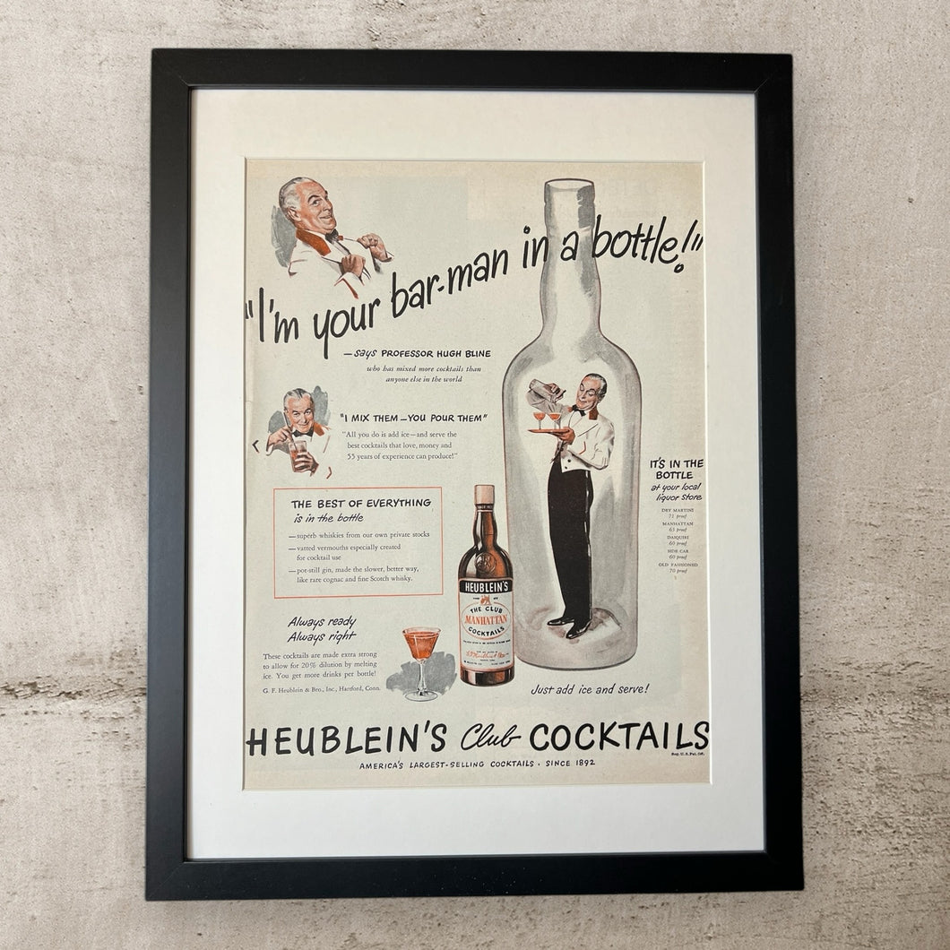 1947 Heublein's Club Cocktails Advertisement