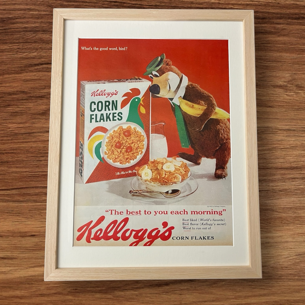 1961 Kellogg's Cereal Advertisement Featuring Yogi Bear